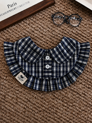 Blue Gingham Pet Cape