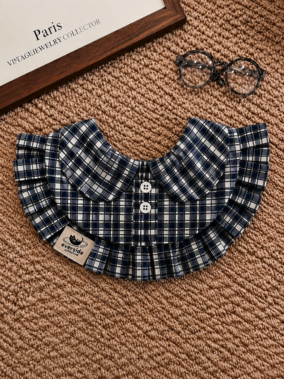Blue Gingham Pet Cape