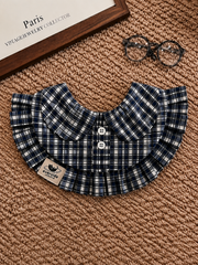 Blue Gingham Pet Cape